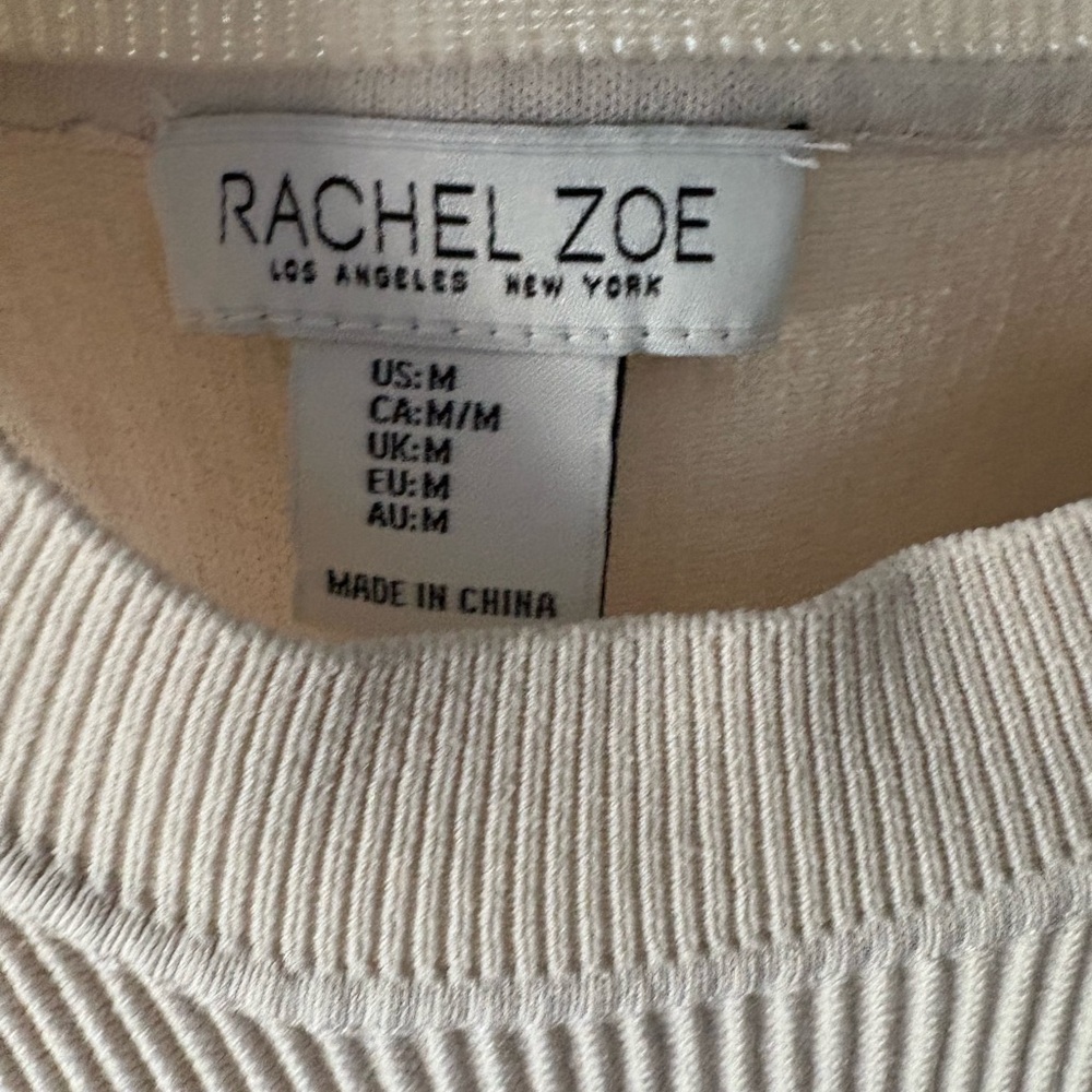 Rachel Zoe Cream Ribbed Sweater Tank - Picture 2 of 3
